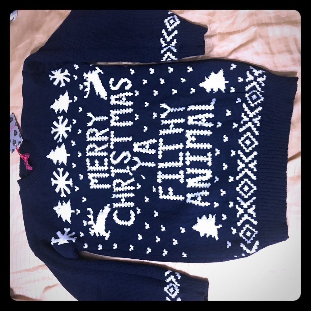 NEW filthy animal merry ugly Christmas sweater